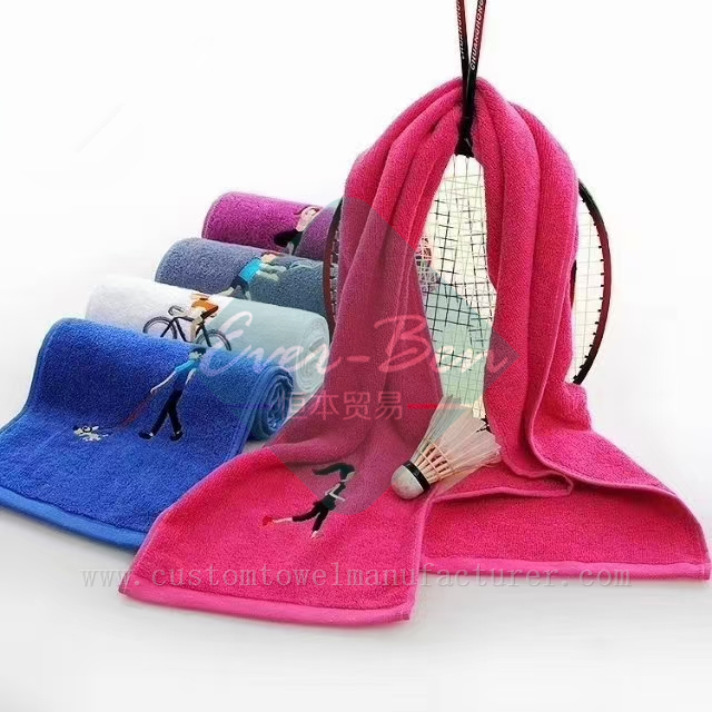 China Microfiber Sport Towels supplier-Red sweat dry towels for Europe America Canada Middle East